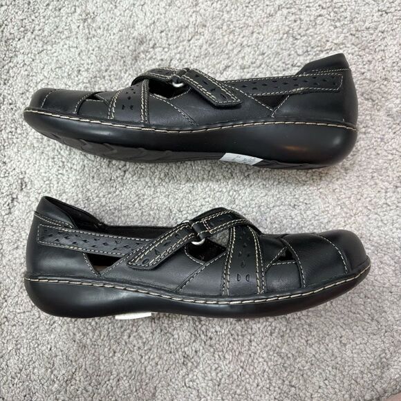 NEW Clarks Ashland Spin Q Black Size 7 WIDE - Picture 3 of 12